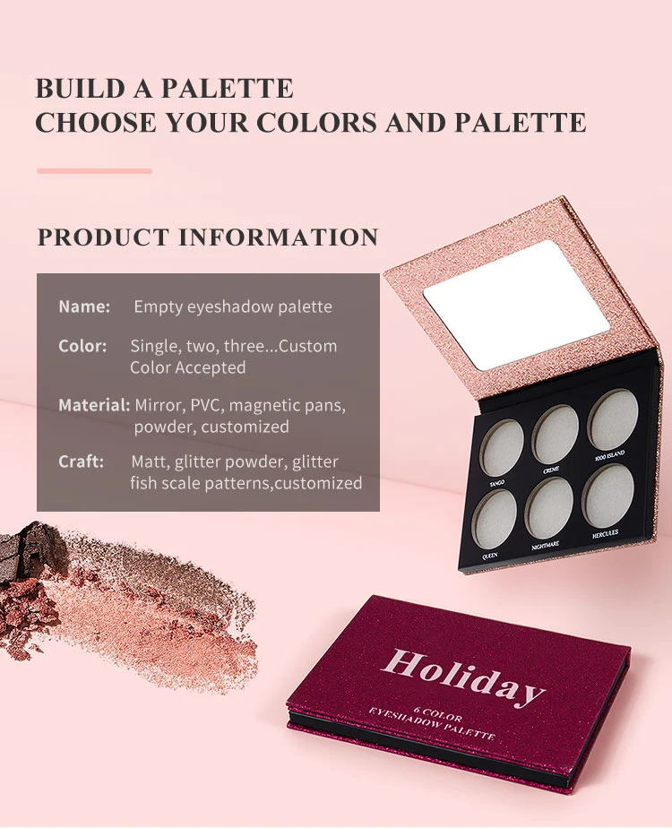 Bestseller Wholesale Transparent Cap Empty Cosmetics Eyeshadow Palettes